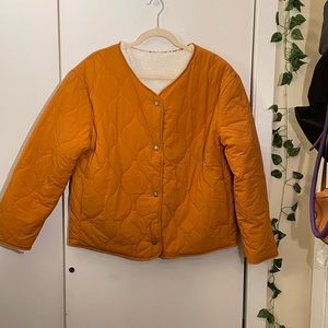 Reversible Yellow Size M Jacket %100 Polyester. New** No tag